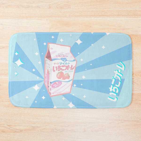 Item preview, Cute Japanese aesthetics blue strawberry milk, 90's retro style Harajuku, Japanese Aesthetics Kawaii Strawberry Milk Shake anime sparkles designed and sold by Novel-ty.