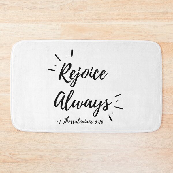 Item preview, Rejoice Always (black text) designed and sold by Grace Feucht.