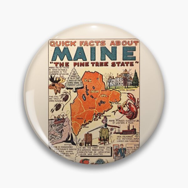 Item preview, Maine Vintage Poster designed and sold by RosarioDesigns.