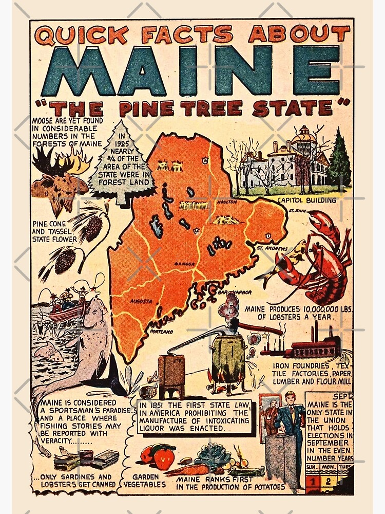 Maine Vintage Poster Poster for Sale by RosarioDesigns