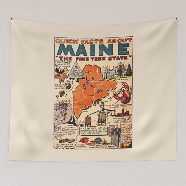 Item preview, Maine Vintage Poster designed and sold by RosarioDesigns.