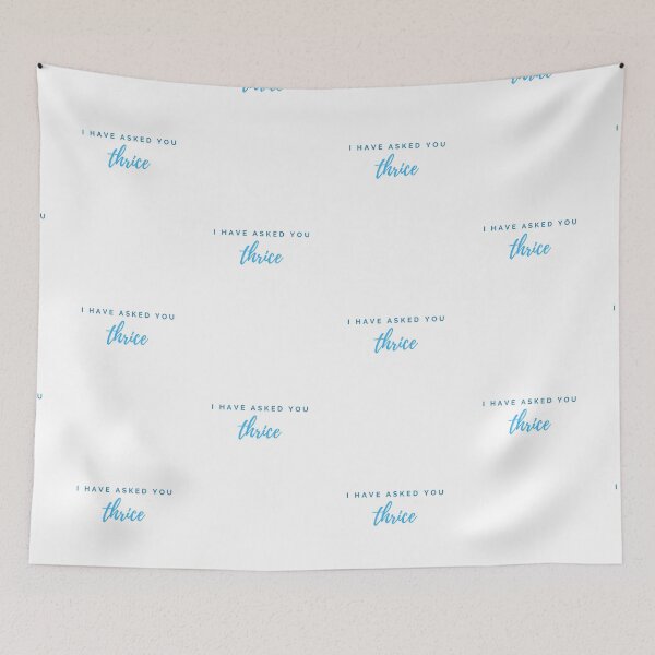 Item preview, I Have Asked You Thrice (blue) designed and sold by jaimesmartin.