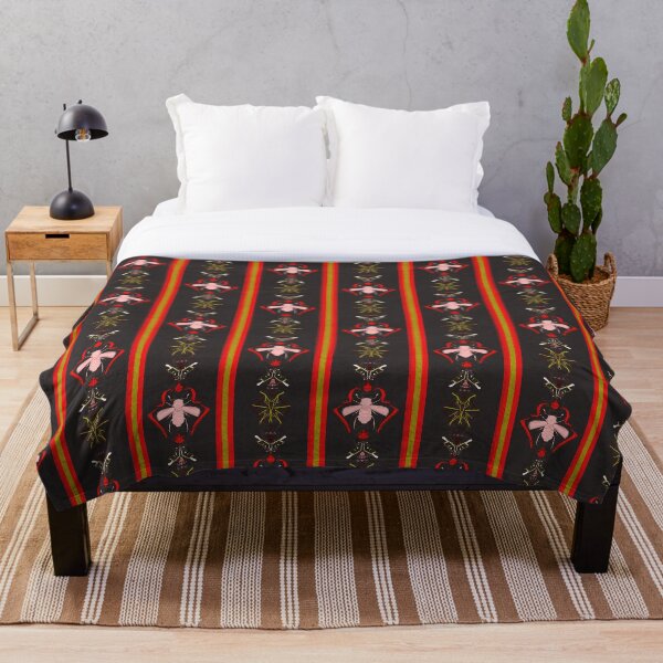 Medical Beetles Kokeshi Throw Blanket