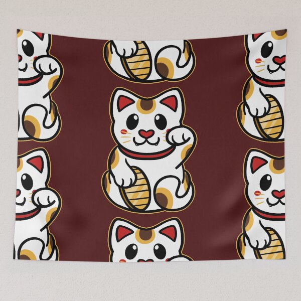 Artikelvorschau, Netter Maneki Neko - Weiß entworfen und verkauft von leashonlife.