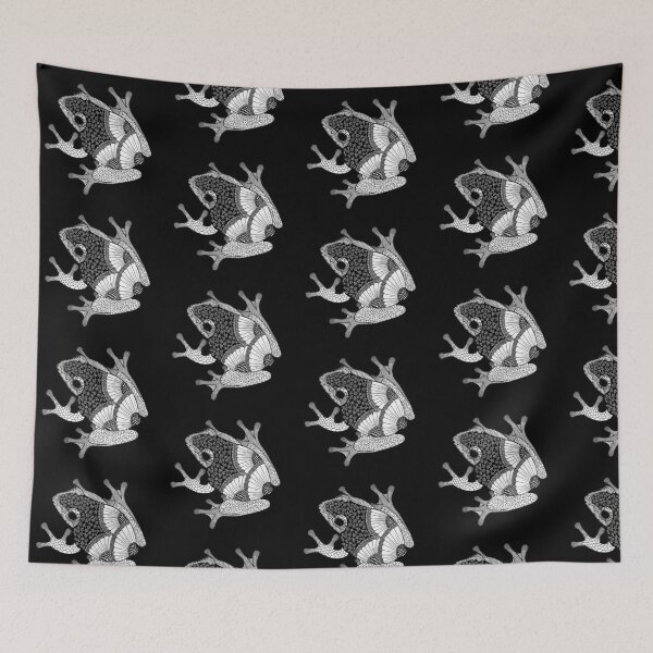 Item preview, Happy Hoppy Frog! (Black Background) designed and sold by AnArtiGal.