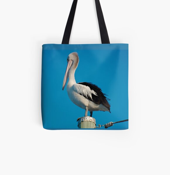 SC ~ MARINE BIRD ~ Australian Pelican 8JKC3396 by David Irwin 230321 All Over Print Tote Bag