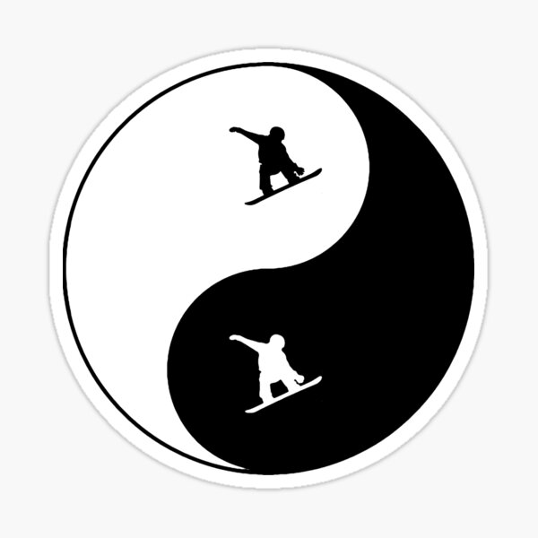 Item preview, Ying Yang snowboarders  designed and sold by Snow N Surf Rider Society.