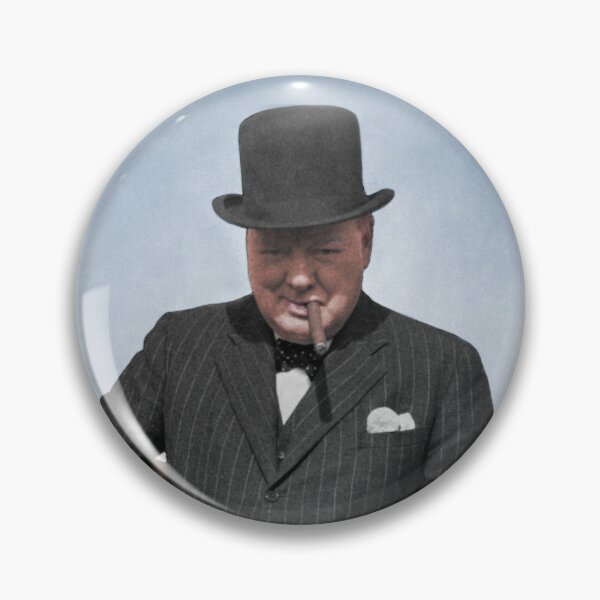 Item preview, Winston Churchill Inspecting a Tommy Gun - WW2 - 1940 Colorized designed and sold by warishellstore.