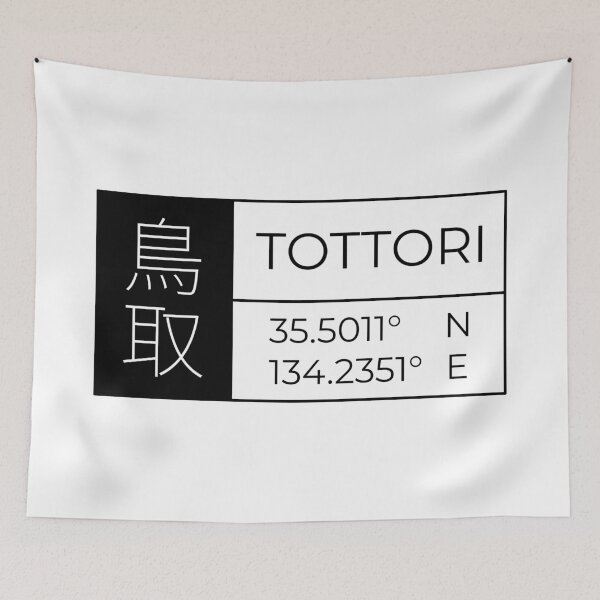 Aperçu de l'œuvre Tottori - Latitude et longitude créée et vendue par Heedee Design.