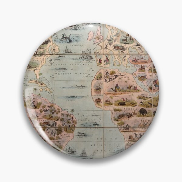 Item preview, Zoological Map of the World in 1844 designed and sold by ganje.