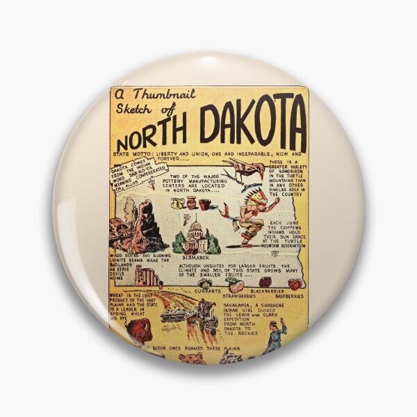 Artikelvorschau, North Dakota Vintage Poster entworfen und verkauft von RosarioDesigns.