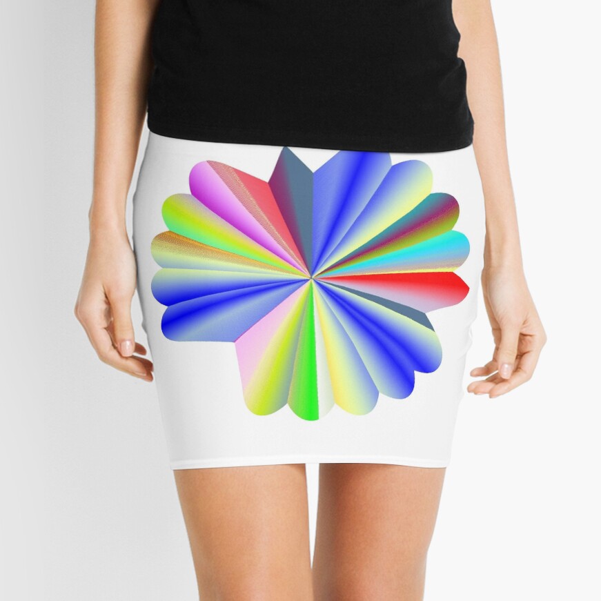 Rainbow Crest Mini Skirt