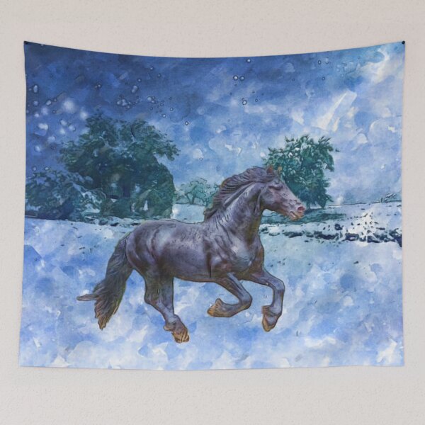 Item preview, Black Horse in the Winter designed and sold by LisaMPierce1990.