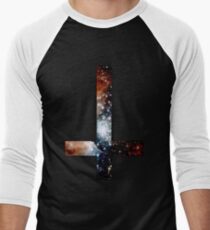 Red Galaxy Inverted Cross Men's Baseball ¾ T-Shirt