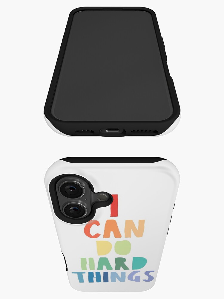Thumbnail 3 von 4, iPhone-Hülle, Ich kann harte Dinge tun, druckbare Wandkunst, inspirierendes Zitat, Regenbogendruck, hart arbeiten Druck, Familienthemadruck, Back to School-Druck designt und verkauft von nocebee.