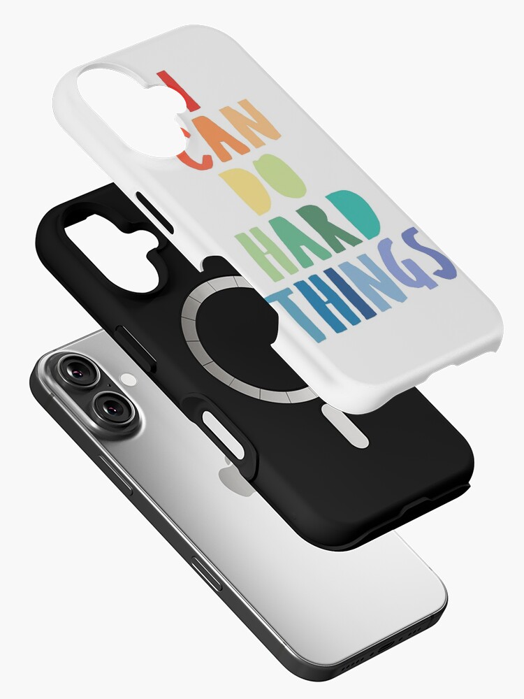 Thumbnail 2 von 4, iPhone-Hülle, Ich kann harte Dinge tun, druckbare Wandkunst, inspirierendes Zitat, Regenbogendruck, hart arbeiten Druck, Familienthemadruck, Back to School-Druck designt und verkauft von nocebee.