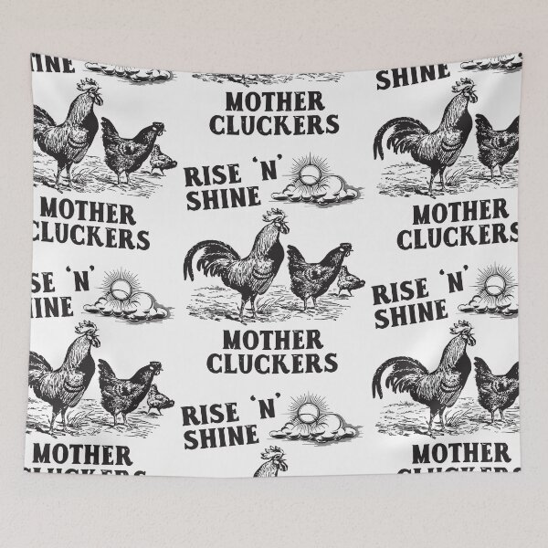 Item preview, Rise 'n' Shine Mother Cluckers | Vintage Styled Print designed and sold by 0TeeDesigns.