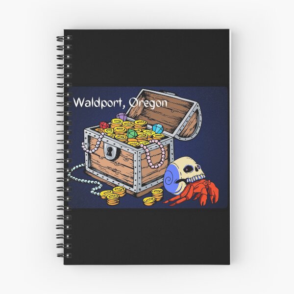 Item preview, Waldport Oregon Coast Skull Crab Treasure Chest Pirate Design designed and sold by DansDankDesigns.