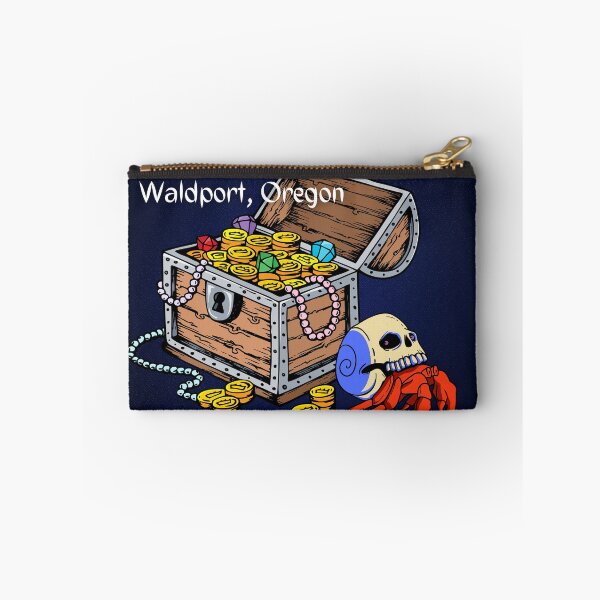 Item preview, Waldport Oregon Coast Skull Crab Treasure Chest Pirate Design designed and sold by DansDankDesigns.