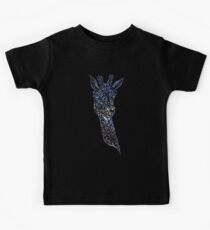 Camiseta para niños Jirafa espacial azul