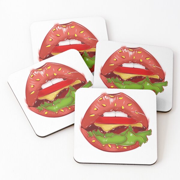 Love you burger Coasters (Set of 4)