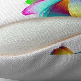 Alternate view of Thermo Nuclear Rainbow Throw Pillow