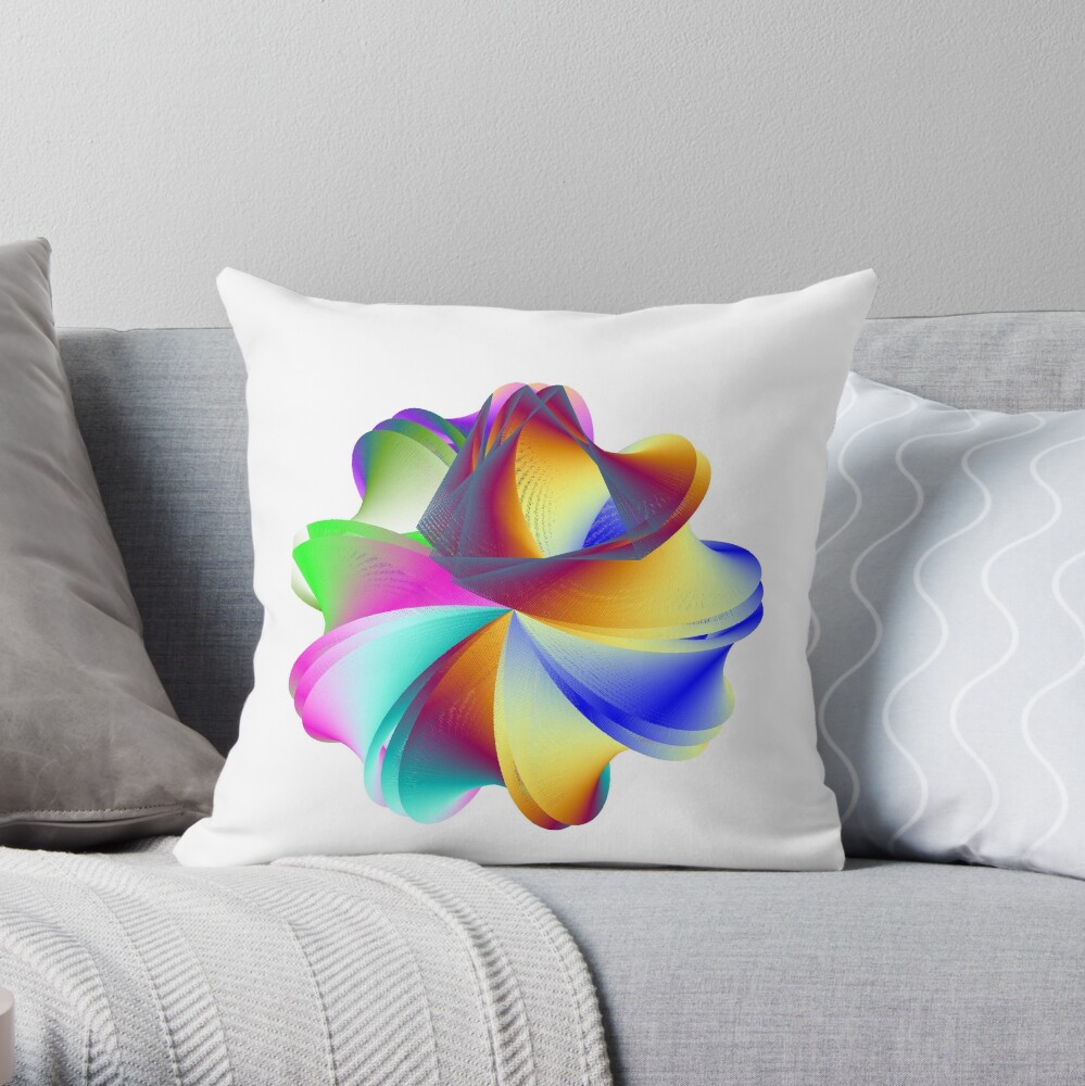 Thermo Nuclear Rainbow Throw Pillow