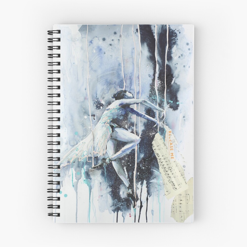 Vista previa del artículo con la obra «Cuaderno de espiral», diseñado y vendido por Sara Riches.