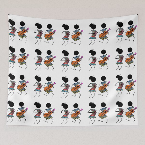 Item preview, Tribal Warli Musicians   designed and sold by Insiya Pardiwala.
