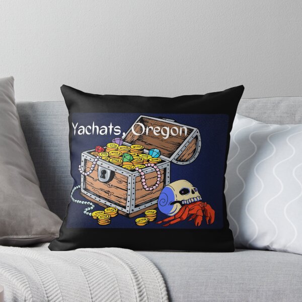 Item preview, Yachats Oregon Coast Skull Crab Treasure Chest Pirate Design designed and sold by DansDankDesigns.