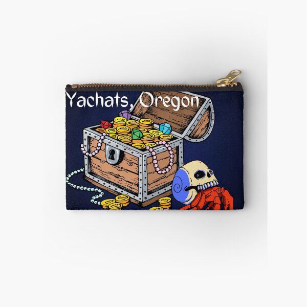 Item preview, Yachats Oregon Coast Skull Crab Treasure Chest Pirate Design designed and sold by DansDankDesigns.