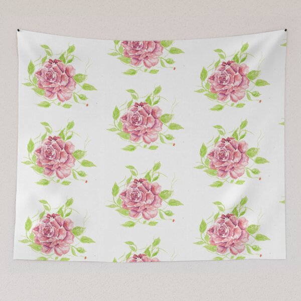 Item preview, Watercolor Rose with Soft Dew Drops designed and sold by hoganburleigh.