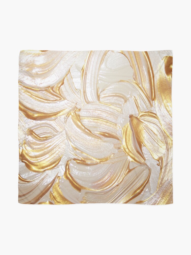 Alternate view of Cream & Gold Wet Paint Scarf