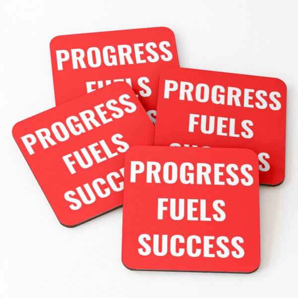 Item preview, Progress Fuels Success White/Red designed and sold by PLANTONE.
