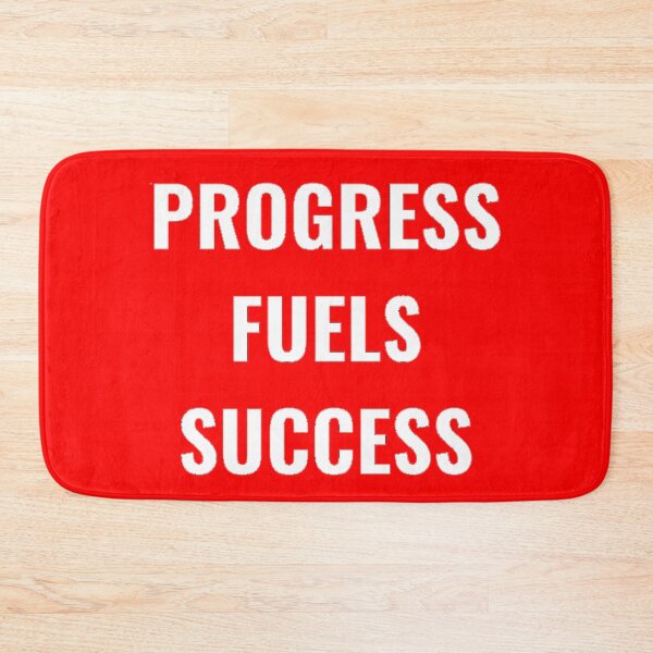 Aperçu de l'œuvre Progress Fuels Success Blanc / Rouge créée et vendue par PLANTONE.