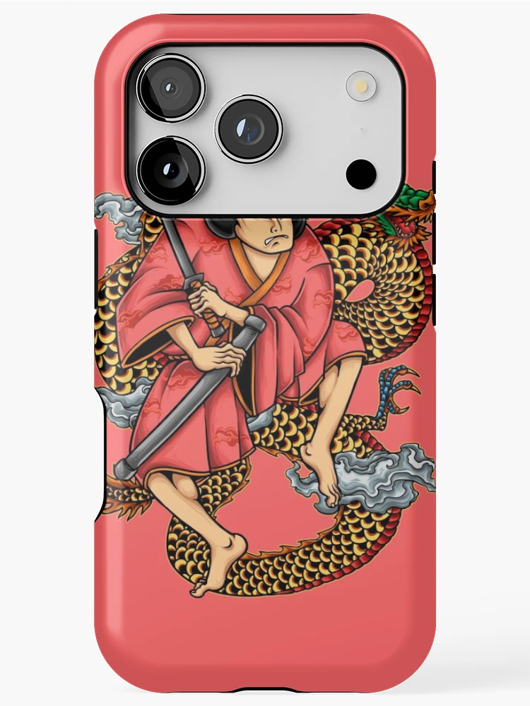 Thumbnail 1 of 4, iPhone Case, Samurai/Dragon designed and sold by RedsStickerShop.