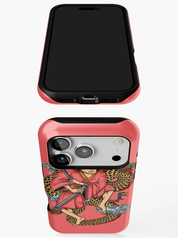 Thumbnail 3 of 4, iPhone Case, Samurai/Dragon designed and sold by RedsStickerShop.