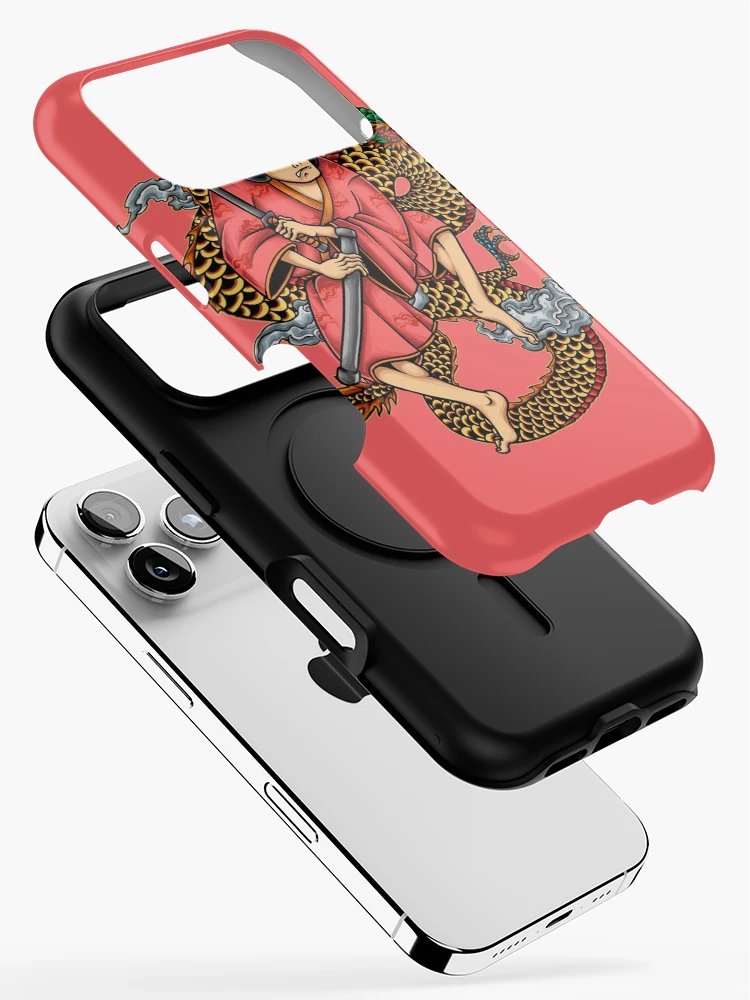 Thumbnail 2 of 4, iPhone Case, Samurai/Dragon designed and sold by RedsStickerShop.