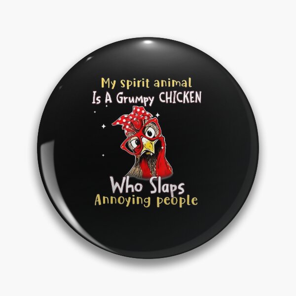 Artikelvorschau, My Spirit Animal Is A Grumpy Chicken Funny T-Shirt entworfen und verkauft von Lukifo-Vector.