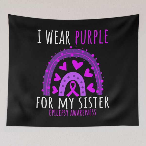 Aperçu de l'œuvre Rainbow Hearts Kids I Wear Purple Sister Epilepsy Awareness Premium T-Shirt créée et vendue par Lukifo-Vector.