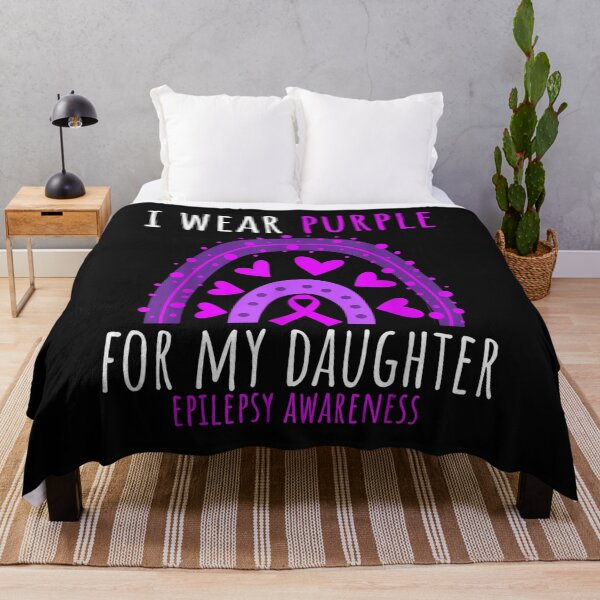 Artikelvorschau, Rainbow Hearts Mom Dad Purple Daughter Epilepsy Awareness T-Shirt entworfen und verkauft von Lukifo-Vector.