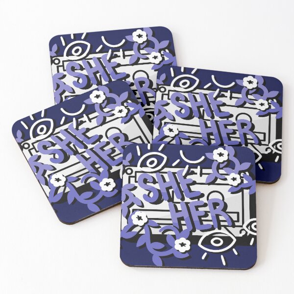 Item preview, She/Her Pronouns - White/Lavender designed and sold by rollingtape.