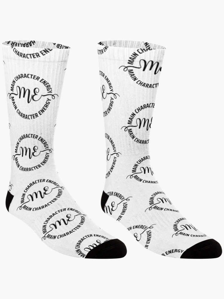 Thumbnail 3 of 5, Socks, Main Character Energy ~ Me ~ Circular Frame Design designed and sold by R-reflections.