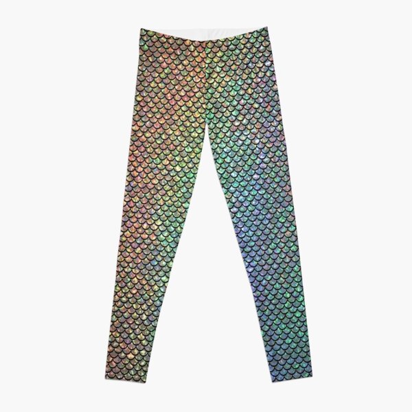 Mermaid Pants Blue Fin Mythical Creature Girls Child Costume Leggings
