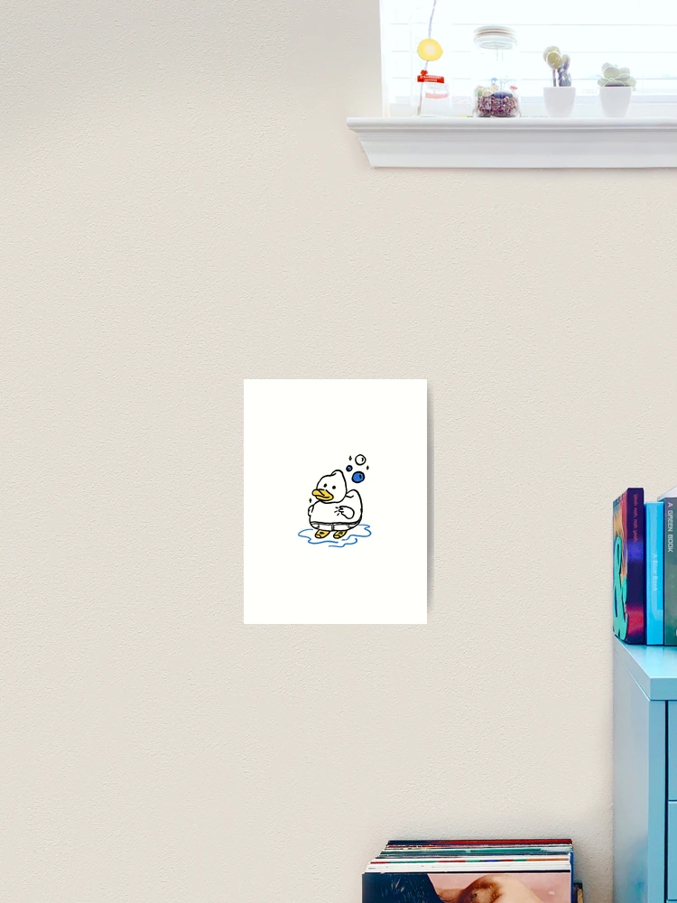 Thumbnail 2 of 3, Art Print, Embarrassed Duck designed and sold by RedsStickerShop.