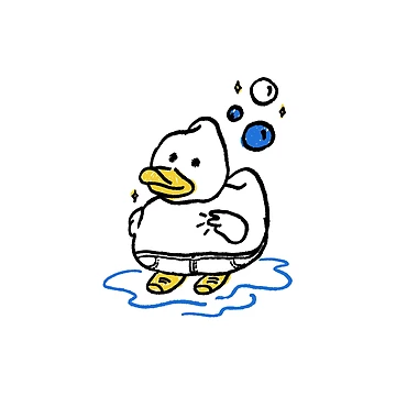 Artwork thumbnail, Embarrassed Duck by RedsStickerShop
