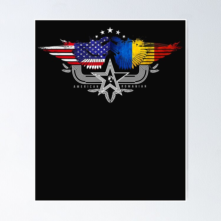 Romanian American Flag T Shirt. Romania National Flag Shirt iPhone Case
