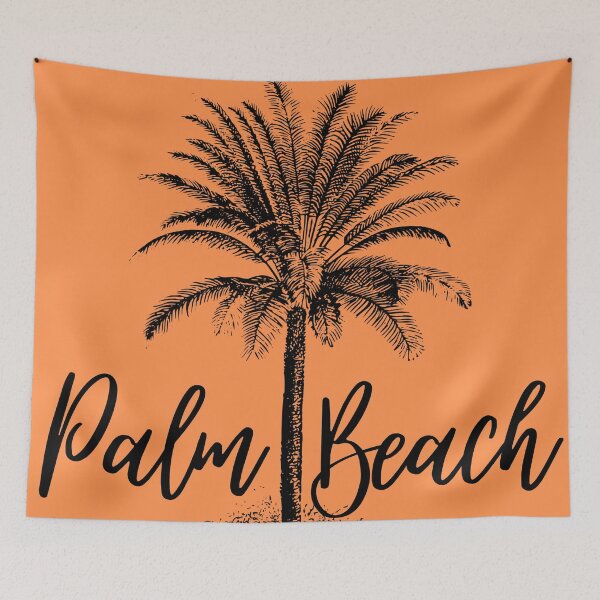 Item preview, Orange and Black Palm Beach is back summer Design designed and sold by MoninasArt.