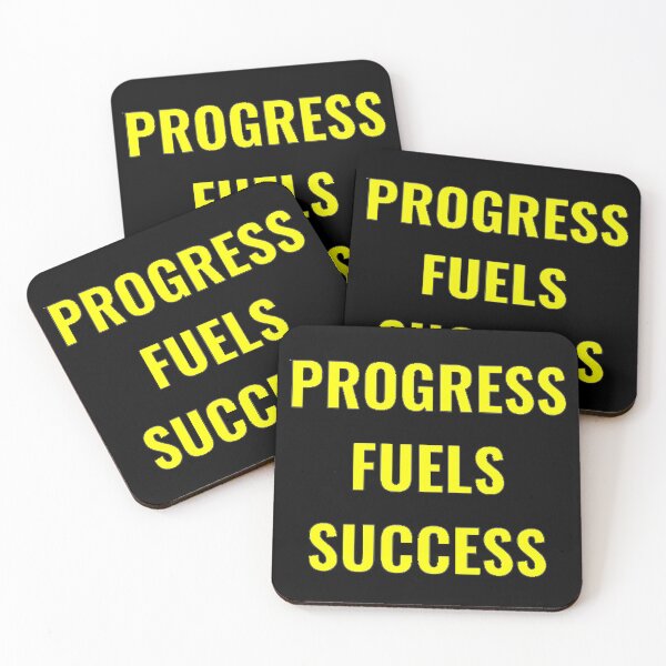 Item preview, Progress Fuels Success Yellow/Black designed and sold by PLANTONE.