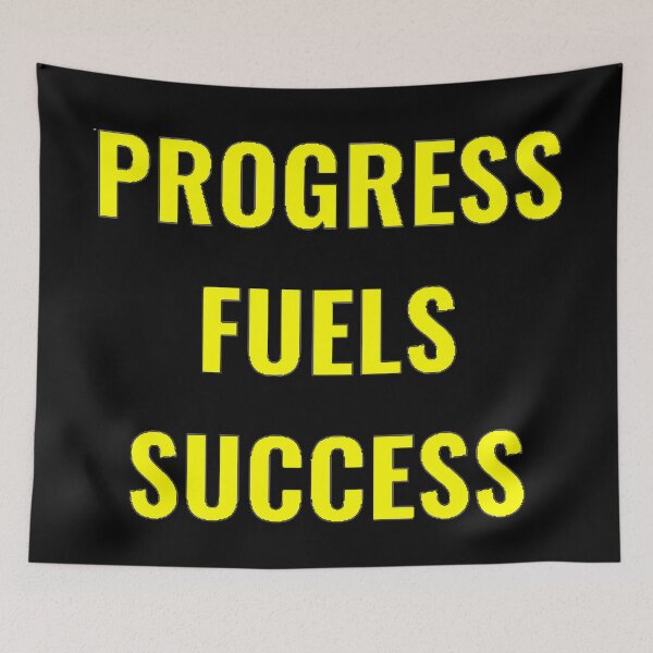 Item preview, Progress Fuels Success Yellow/Black designed and sold by PLANTONE.